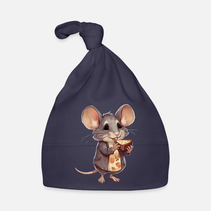 Souris heureuse avec biscuits aux pépites de chocolat Bonnet bio Bébé