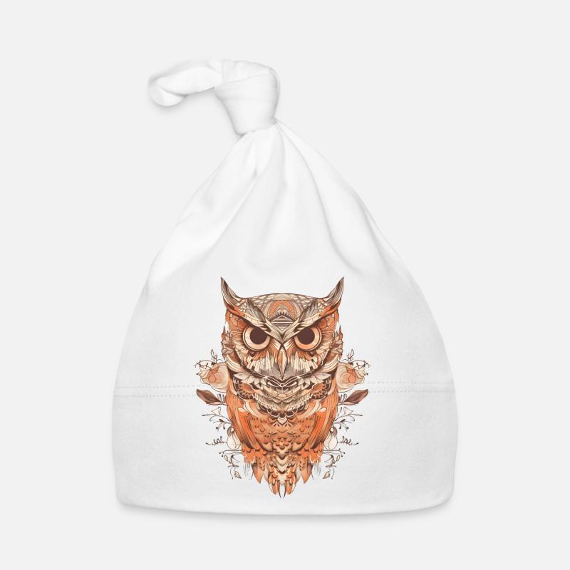 Pattern Owl Organic Baby Cap