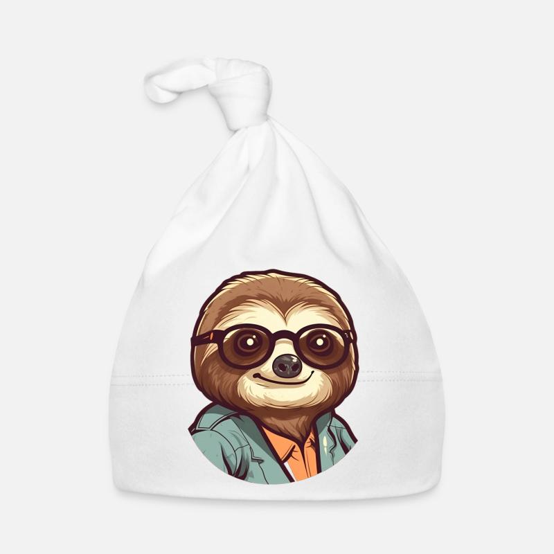 Sloth Geek Organic Baby Cap