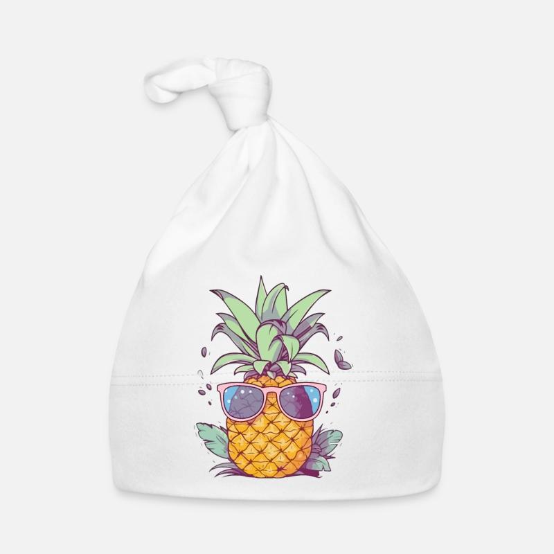 Pineapple Sunglasses Summer Vacation Tropical Organic Baby Cap