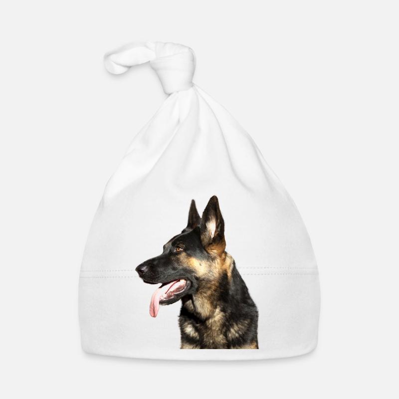 Deutscher Schäferhund Kopf Baby Bio-Mütze