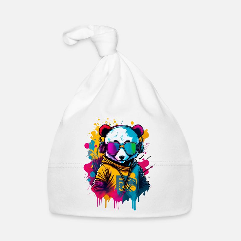 Der bunte Panda Baby Bio-Mütze