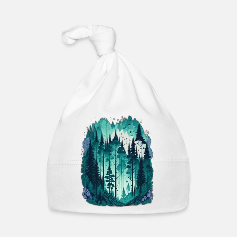 Pine forest Organic Baby Cap