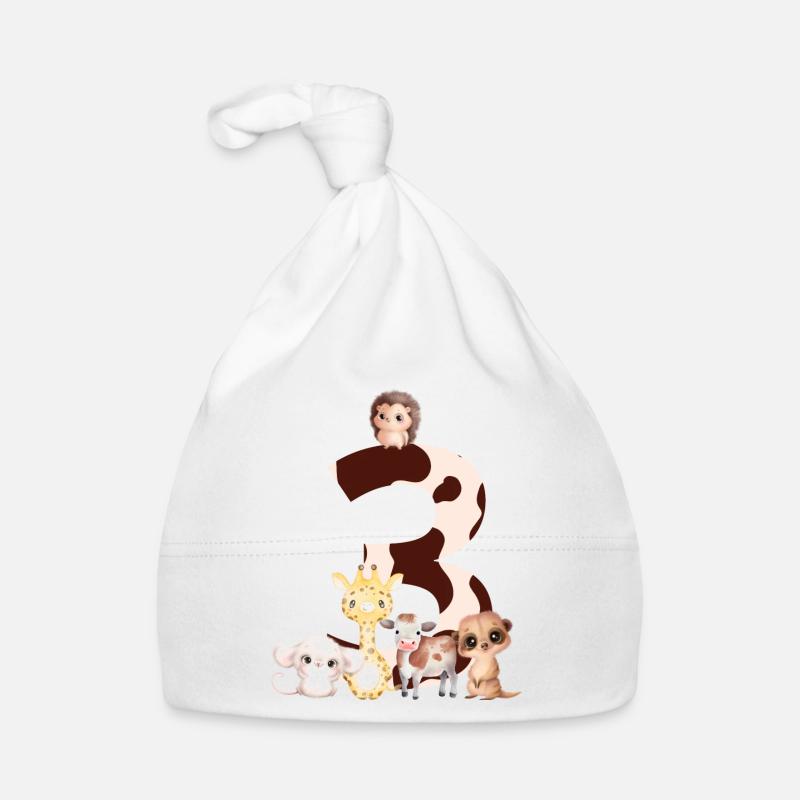 3rd anniversary - third anniversary animals Organic Baby Cap