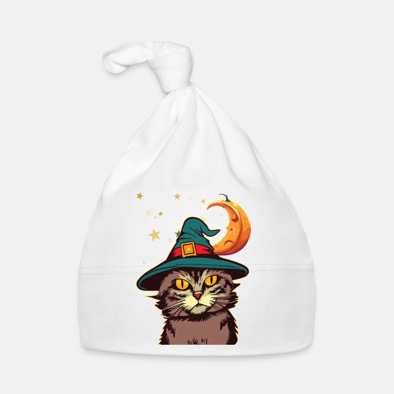 cat witch Baby Bio-Mütze