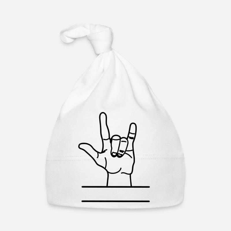 Hand gesture respect text space Organic Baby Cap