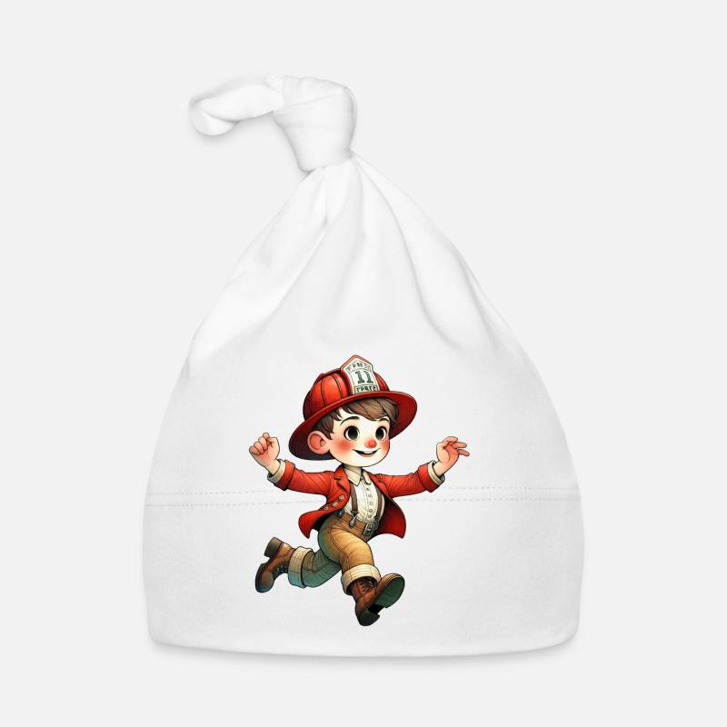 Garçon pompier Bonnet bio Bébé