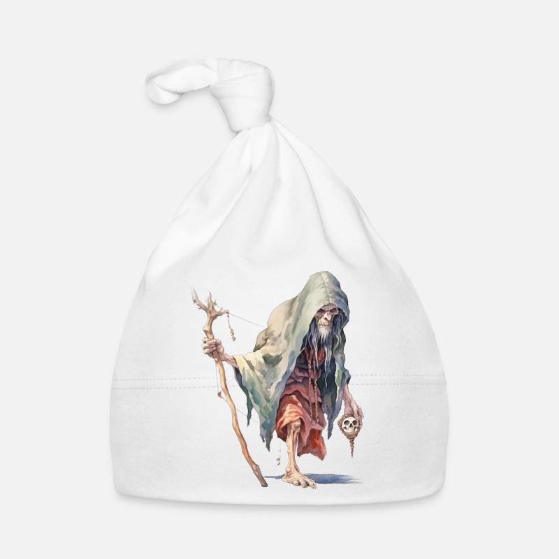 Mage de la Forêt Effrayant – Sorcier de la Dark Fantasy Bonnet bio Bébé