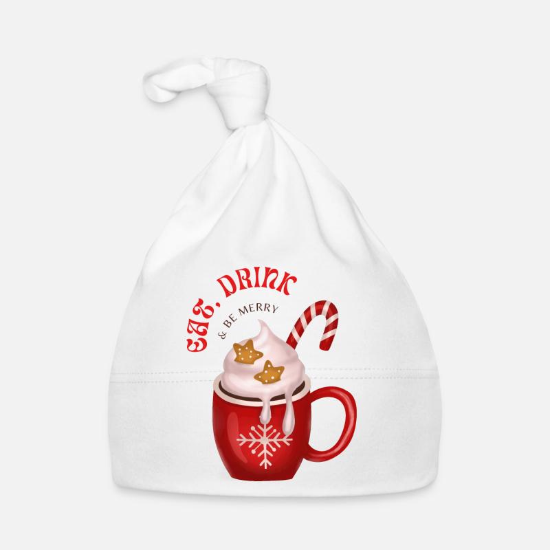 Spécial Noël - design Mug Noël - Bonnet bio Bébé - blanc
