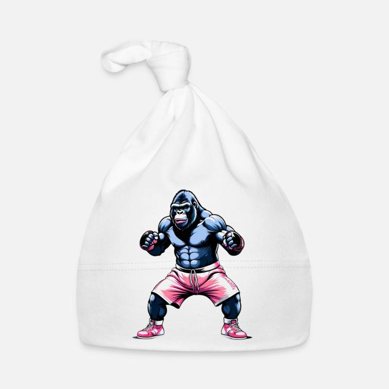 Boxe Boxeur Gorille Bonnet bio Bébé