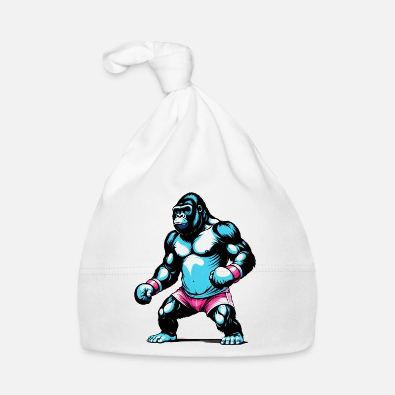 Gorilla Boxer Boxen Baby Bio-Mütze