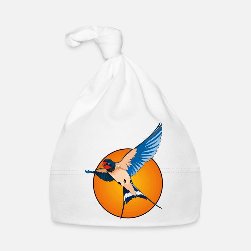 Swallows 2 Organic Baby Cap