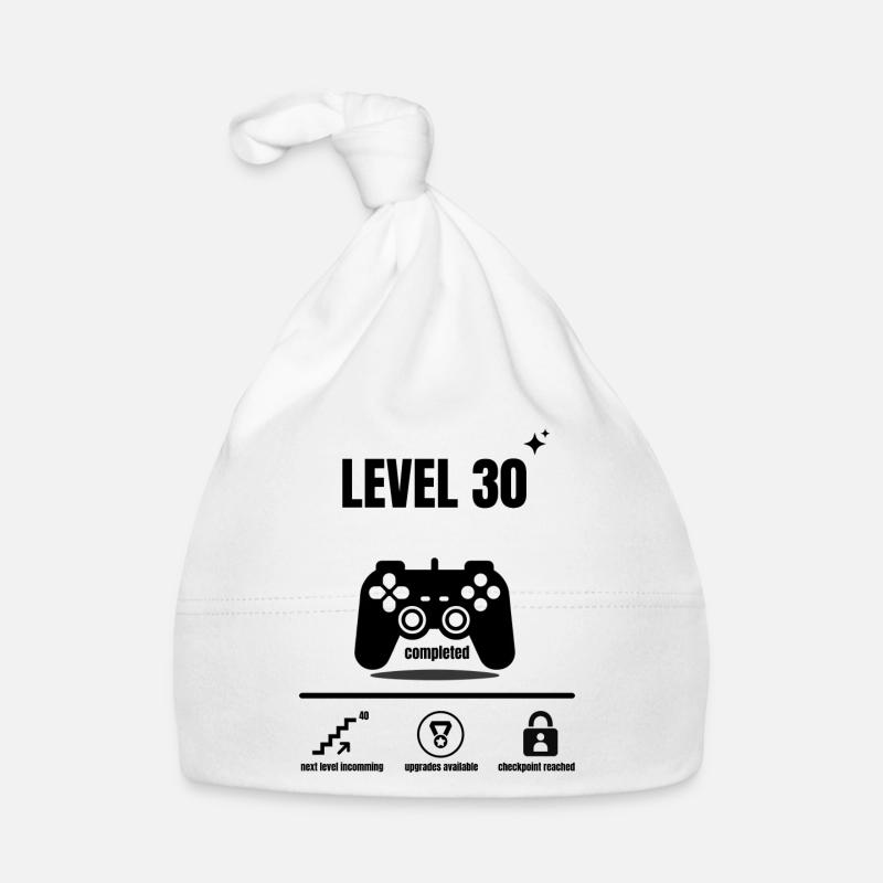 NIVEAU 30 terminé - Bonnet bio Bébé - blanc
