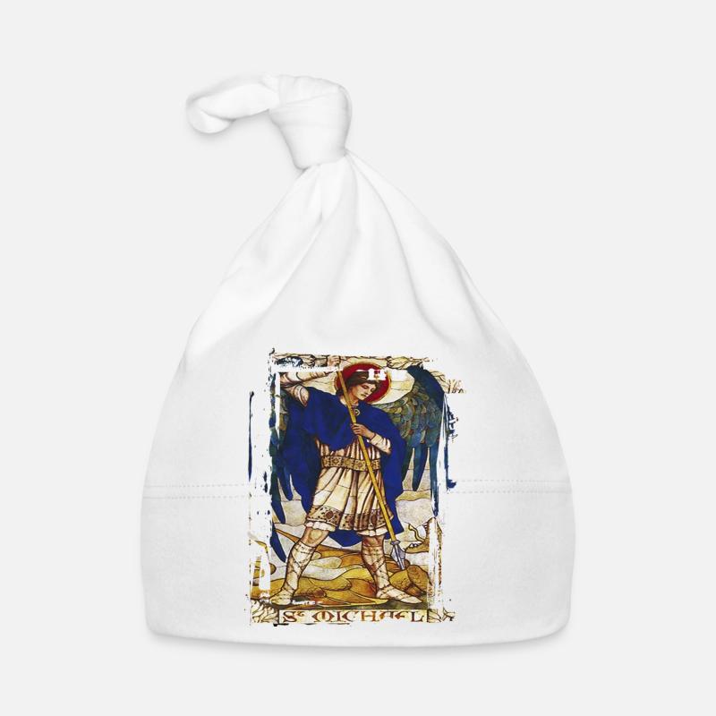 Archange, Saint, Religion, Dieu, Ange, Foi, Michaël - Bonnet bio Bébé - blanc
