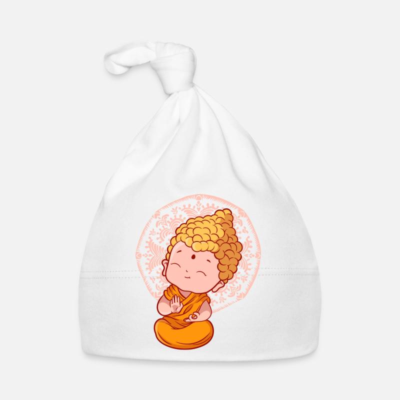 Buddha Mönch Namaste Buddhismus I Geschenk Baby Bio-Mütze