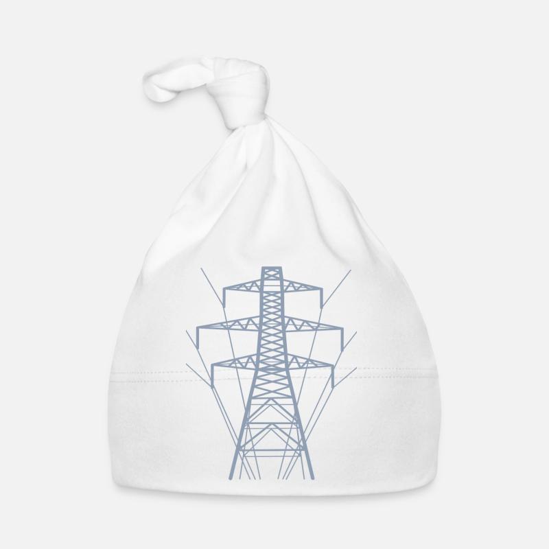 Silhouette de poteau d’alimentation blanc Bonnet bio Bébé