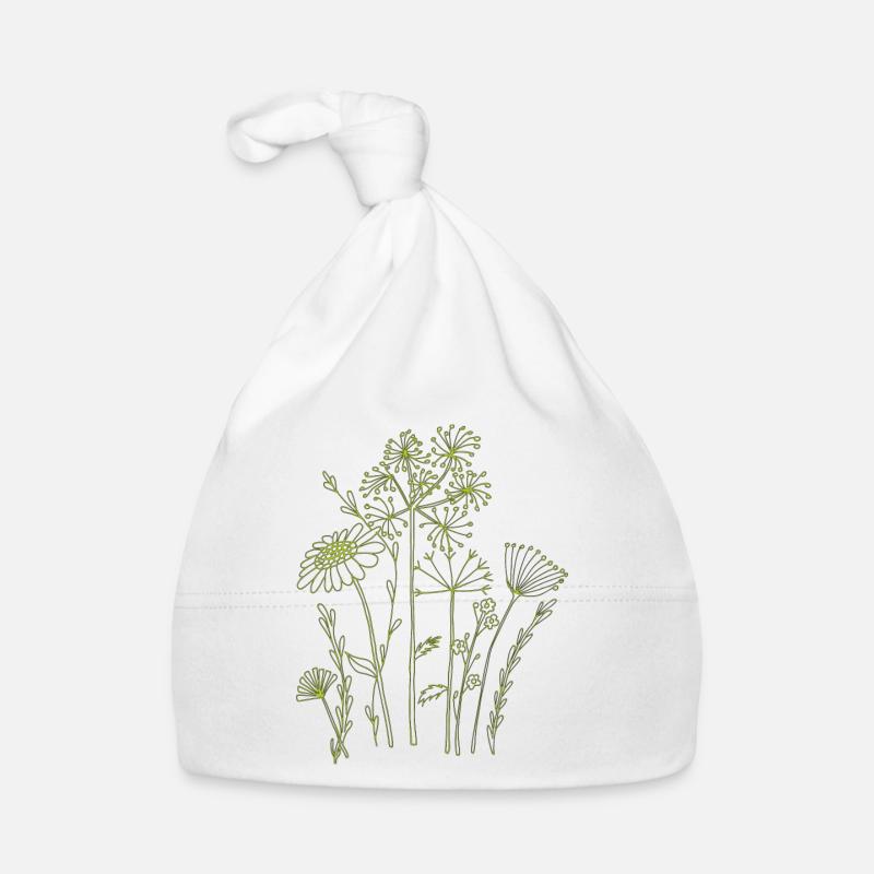 Style de fleurs séchées Bonnet bio Bébé