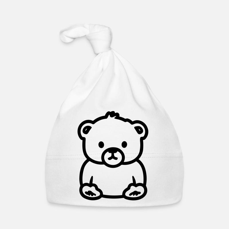 Teddy Bear Organic Baby Cap