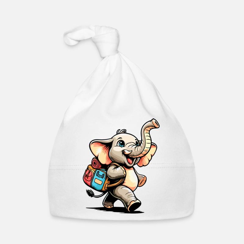 Tiny Trekker: The Jolly Elephant Organic Baby Cap