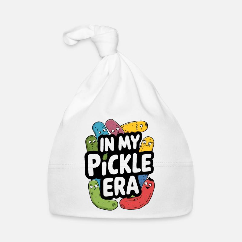 Lebendiges "In My Pickle Era" Fun Pickle Pun Design Baby Bio-Mütze