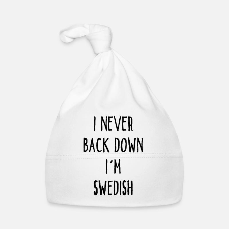 I Never Back Down I Am Swedish Baby Bio-Mütze