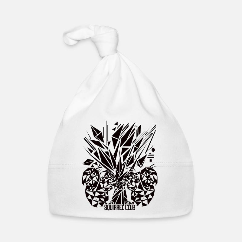 Arbre de vie avec écureuil – Conception géométrique Bonnet bio Bébé