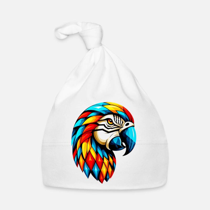 Harlequin Parrot Organic Baby Cap