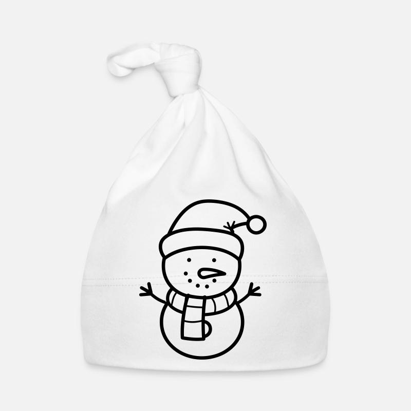 Schneemann Baby Bio-Mütze