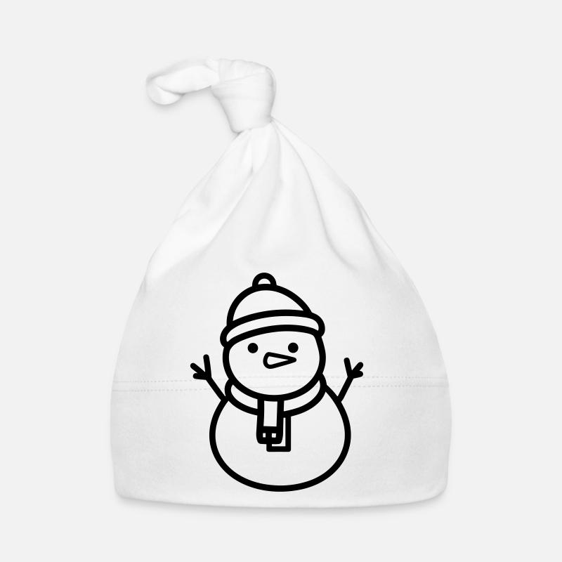 Schneemann Baby Bio-Mütze