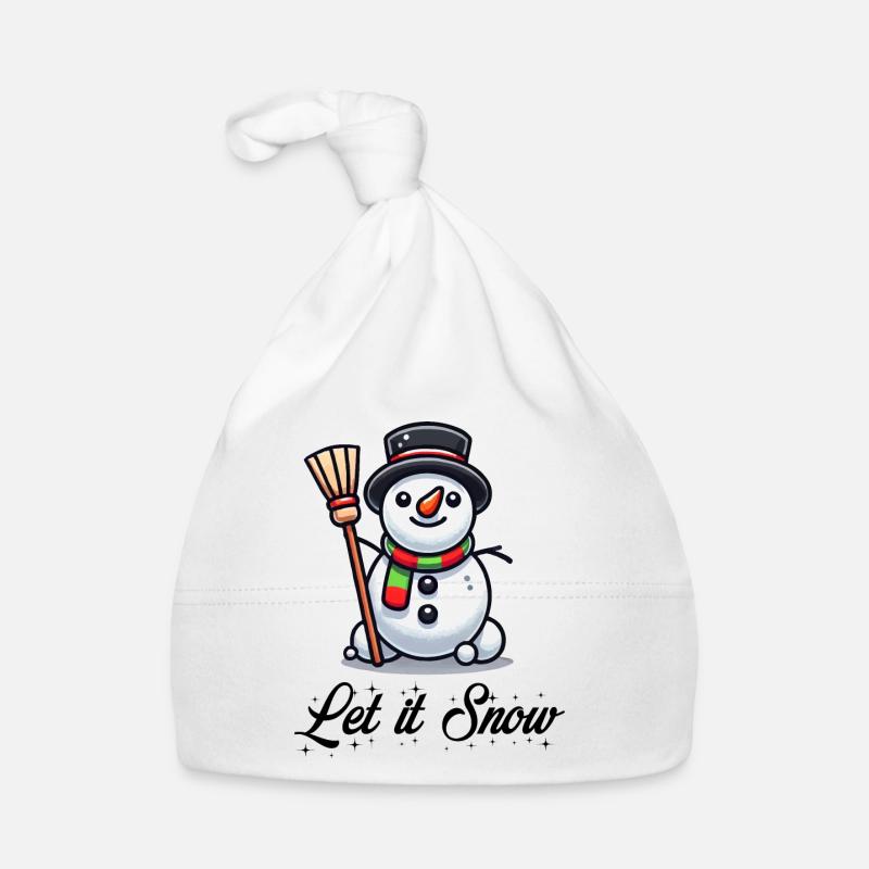 Schneemann Comic Baby Bio-Mütze