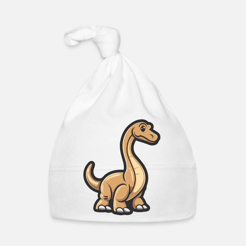 Dinosaur brontosaurus comic Organic Baby Cap
