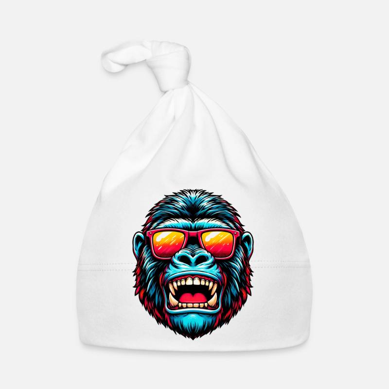 Gorillas mit Sonnenbrille Baby Bio-Mütze
