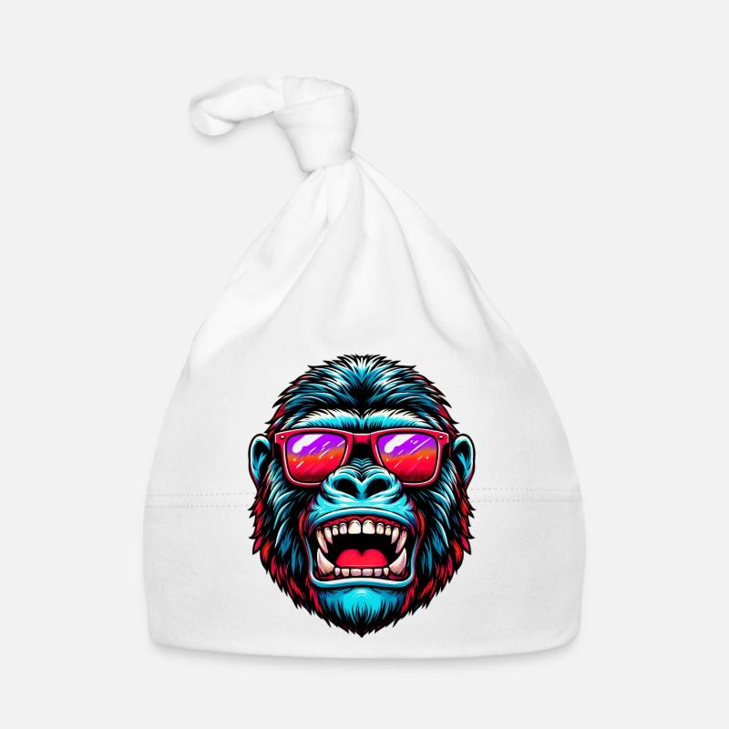 Gorillas mit Sonnenbrille Baby Bio-Mütze