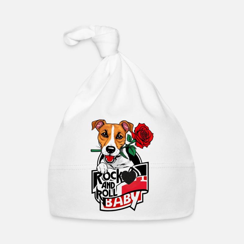 Jack Russel Hund - Rock on Baby Bio-Mütze