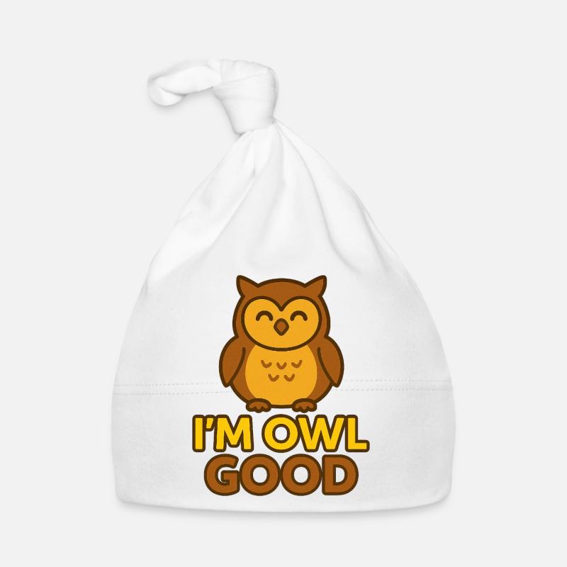 I'm Owl Good – Ruhige und weise Eule Baby Bio-Mütze