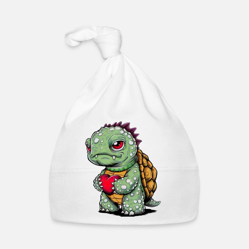 Schildkröte mit Herz Baby Bio-Mütze