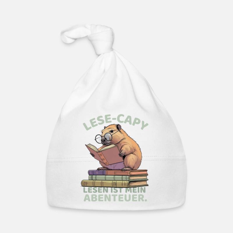 Reading - Capybara: The Bookworm Organic Baby Cap