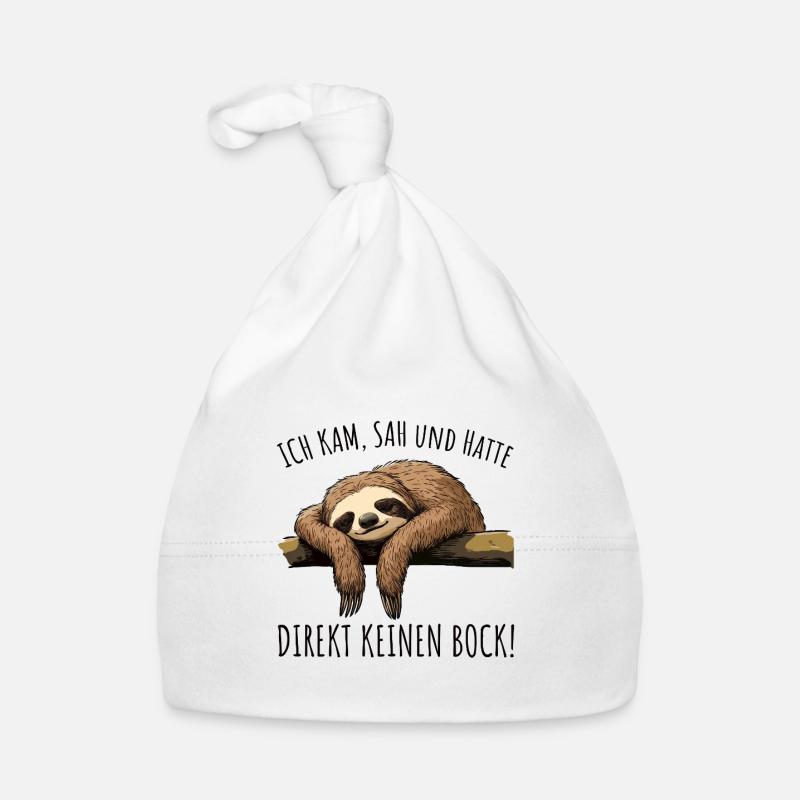 Faultier Ich kam sah und hatte direkt keinen Bock Baby Bio-Mütze