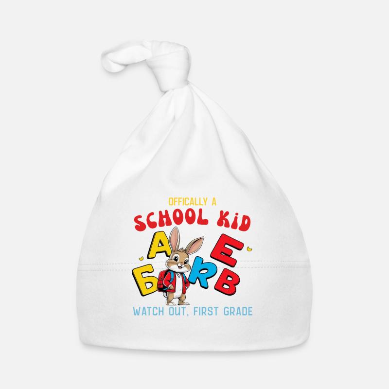 Écolier avec des lettres ABC Bonnet bio Bébé