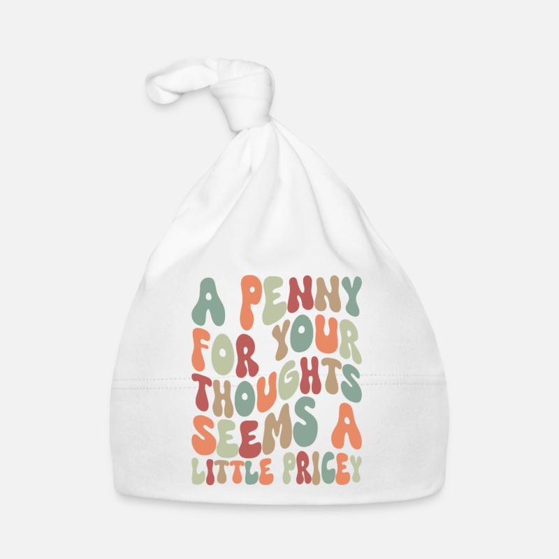 A Penny For Your Thoughts Organic Baby Cap