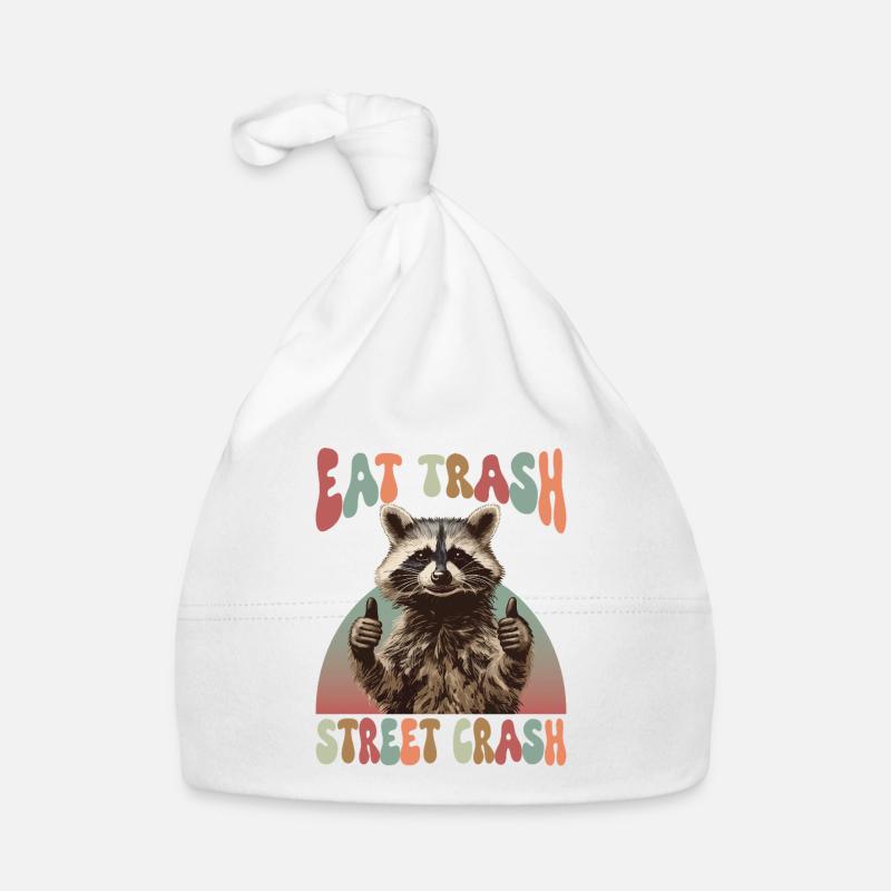 Waschbär Eat Trash Street Crash Meme Baby Bio-Mütze