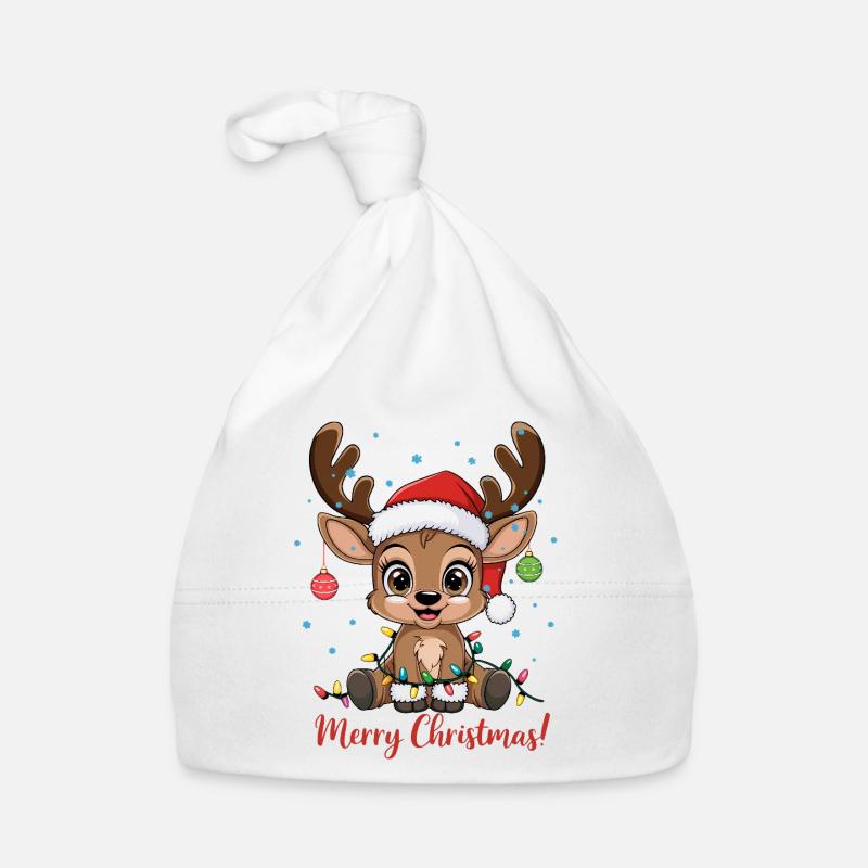 Pull de Noël en renne mignon Joyeux Noël Bonnet bio Bébé