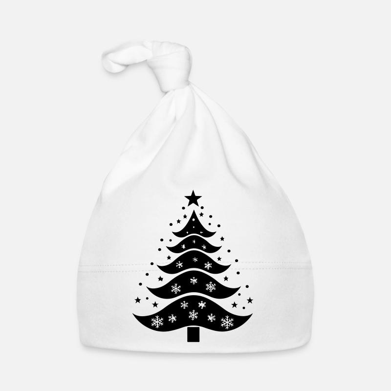 Weihnachtsbaum-Silhouette Baby Bio-Mütze