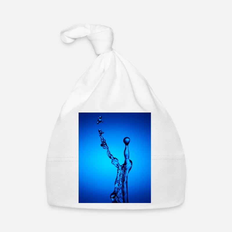 Éclaboussure d’eau bleue abstrait Bonnet bio Bébé