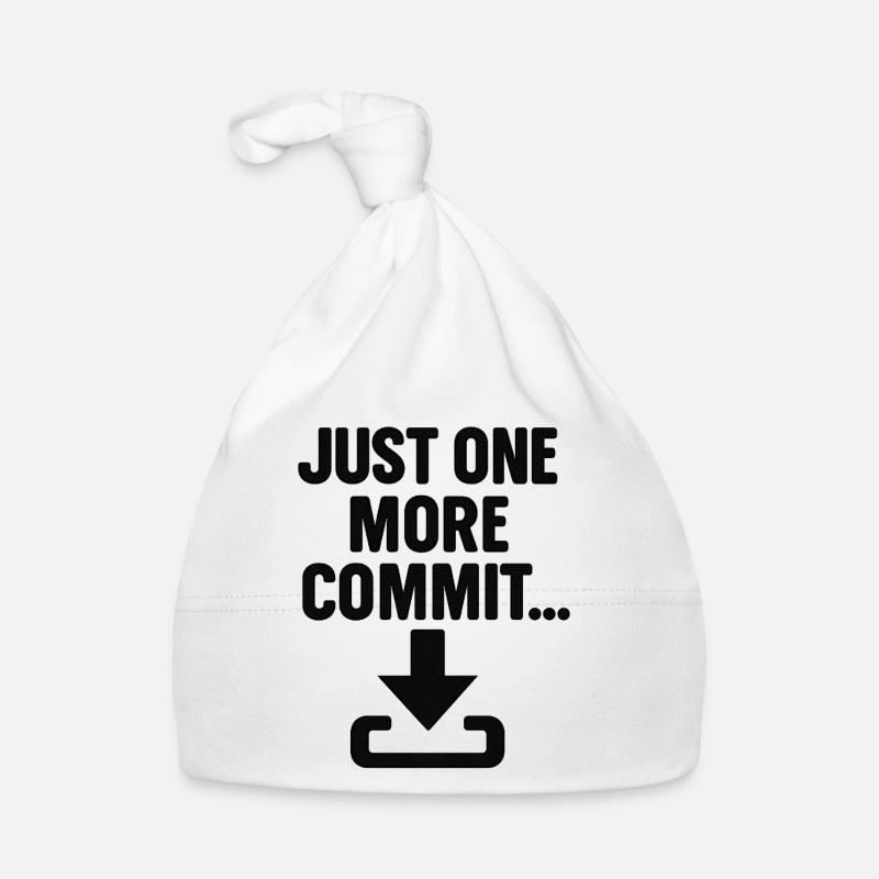 Just One More Commit – Funny Programmer T-Shirt Baby Bio-Mütze