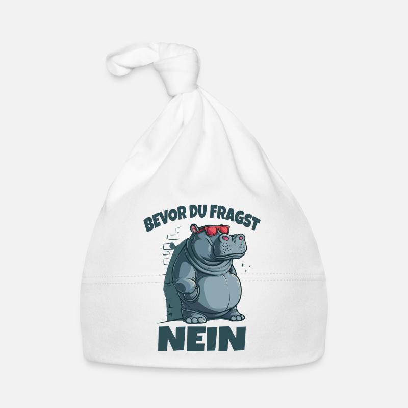 Bevor du Fragst Nein Hippo Baby Bio-Mütze