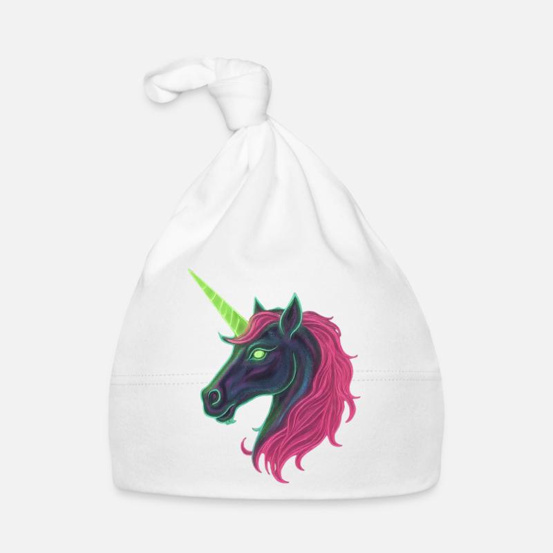 Neon-Einhorn Unicorn Baby Bio-Mütze