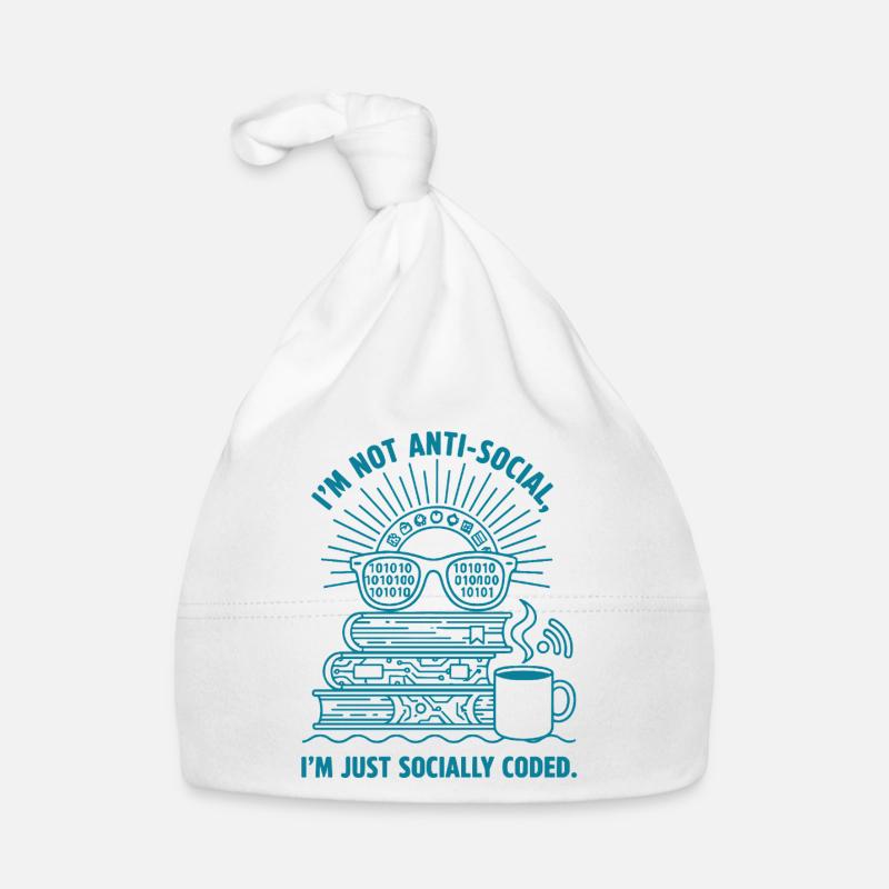 Sozial Codiert: Bücher, Kaffee & Code Baby Bio-Mütze