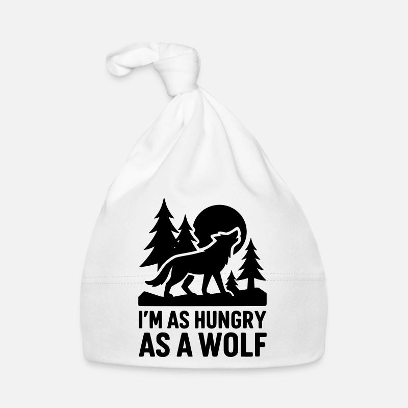 loup affamé affamé Bonnet bio Bébé