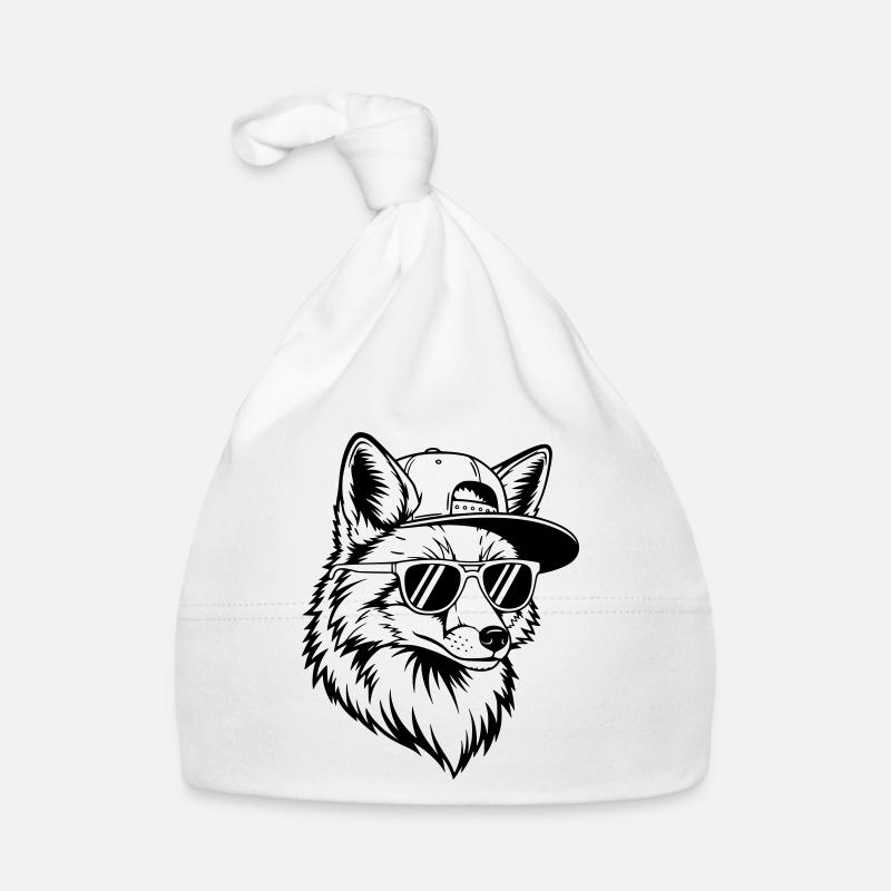 Cooler Fuchs mit Cap und Sonnenbrille Baby Bio-Mütze
